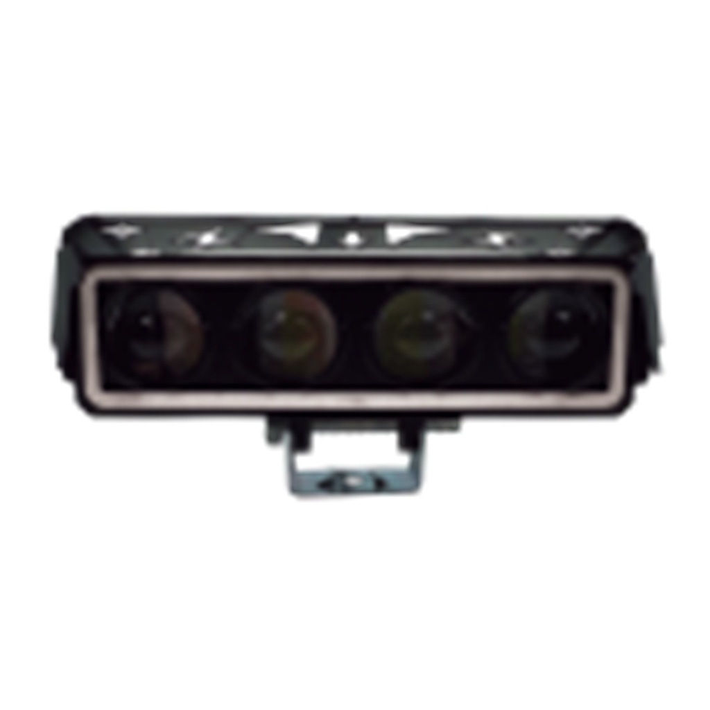 FARO AUXILIAR LED RECTANGULAR 4 LUPAS CON LUZ FRONTAL BLANCO LUZ AMARILLO-BLANCO 12/80V 24-26W