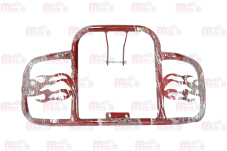 [01-DN-UFL16R-JCRO] DEFENSA UNIVERSAL TIPO FLAMA TUBO 1" CAL. 16 ROJO CROMATIZ ADO