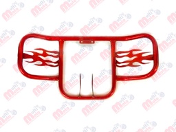 [01-FLMRJCRO] DEFENSA UNIVERSAL TIPO FLAMA TUBO 1" CAL. 16 ROJO CROMATIZ ADO)
