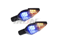 [DIR-3213-0632] DIRECCIONAL BI-COLOR 12V 14 LED'S 4 CABLES LUZ AMARILLO Y AZUL