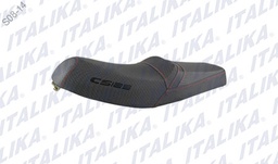 [F03010111] ASIENTO NEGRO COSTURA ROJA