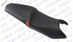 [F03010133] ASIENTO NEGRO COSTURAS NARANJA 150Z