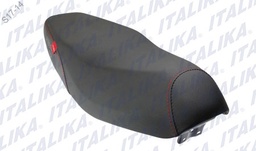 [F03010134] ASIENTO NEGRO COSTURAS ROJAS STRADA110