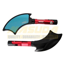 [ESP-4213-0803R] ESPEJO P/MOTO IRON RACING HACHA ROJO