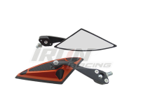 [ESP-4213-0074N] ESPEJO P/MOTO IRON RACING TRIANGULO NEGRO/NARANJA