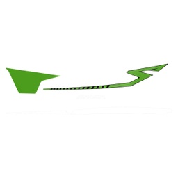 [F13020214] ETIQUETA CUBIERTA COLA IZQ VERDE 150Z