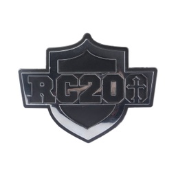 [F17060008] ETIQUETA RC200 TANQUE COMBUSTIBLE IZQ RC200 NEGRA