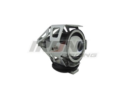 [FOB-3216-1654] FARO AUXILIAR HYPER LEDS LUPA P/MOTOCICLETA C/OJO DE DIABLO ROJO Y DE ANGEL AZUL  W 6000K 2000L.