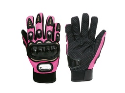 [GUA-7107-0053C] GUANTE P/ MOTOCICLISTA IRON RACING STREET ROSA TALLA M