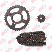[36JZ0007] JGO DE SPROCKET Y CADENA BAJAJ DIS125 5G, DIS150 S, DISC150 disc