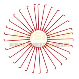 [RAY-1511-0120] JGO RAYOS REFORZADO ALTA CALIDAD 8G-170 CG125 DELANTERA/RXZ-100 RX115 ROJO