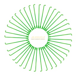 [RAY-1511-0121] JGO RAYOS REFORZADO ALTA CALIDAD 8G-170 CG125 DELANTERA/RXZ-100 RX115 VERDE 76.6000