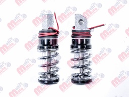 [POS-1616-0913N] JUEGO POSAPIE ALUMINIO C/LUZ RESORTE NEGRO