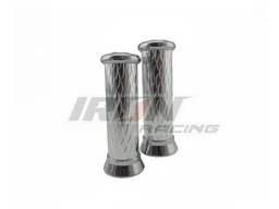 [PUÑ-1107-0010] JUEGO PUÑOS C/TAPA CROMADA ALUMINIO PLATA