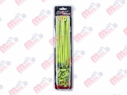 [RAY-1511-0102] JUEGO RAYOS ALTA CALIDAD 8G-161 HONDA CARGO/UTILITARIA/STR AMARILLO