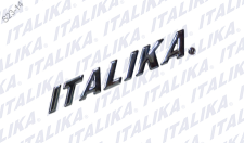 [ACCLOGOCRCH] LOGO ITALIKA CROMO 12X2CM ACCESORIOS