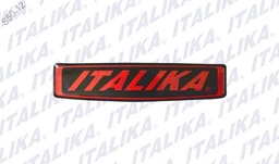 [F01030108] LOGO ITALIKA FRONTAL ROJO DT125