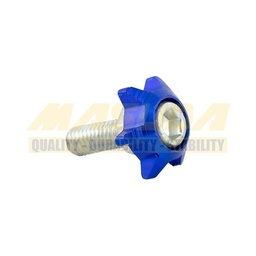 [TOR-6701-0807A] TORNILLO DECORATIVO ALUMINIO CON COLORES ESTRELLA M6 AZUL