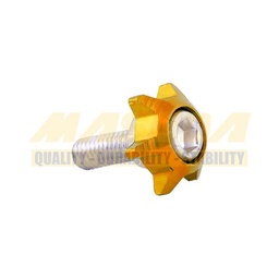 [TOR-6701-0807D] TORNILLO DECORATIVO ALUMINIO CON COLORES ESTRELLA M6 DORADO