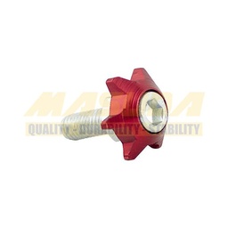 [TOR-6701-0807R] TORNILLO DECORATIVO ALUMINIO CON COLORES ESTRELLA M6 ROJO