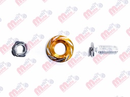 [TOR-6701-0809D] TORNILLO DECORATIVO ALUMINIO CON COLORES REDONDO M6 DORADO