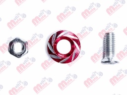 [TOR-6701-0809R] TORNILLO DECORATIVO ALUMINIO CON COLORES REDONDO M6 ROJO