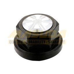 [TUE-6801-0904] TUERCA DE COLUMNA DIRECCION ALUMINIO DEPORTIVO UNIVERSAL NEGRO