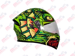[7101-1804] CASCO ABATIBLE R7 RACING UNSCARRED DOBLE MICA DOT L VDE/AMA/ROJ/MATE