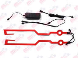 [1006305-1] Luces led casco diseño tribal color Rojo MEK