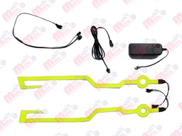 [1006305-6] Luces led casco diseño tribal color Flourescente MEK