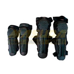 [JAK-7410-0053] SET RODILLRAS Y CODERAS PARA MOTOCICLISTA IR053 NEGRO (4PZAS)