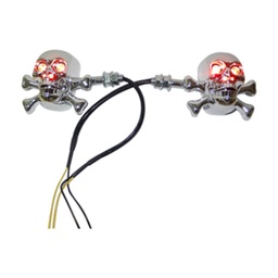 [20-5347-001] DIRECCIONAL CALAVERA CROMADA LED SET ROJA