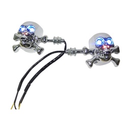 [20-5345-001] DIRECCIONAL CALAVERA CROMADA LED SET AZUL