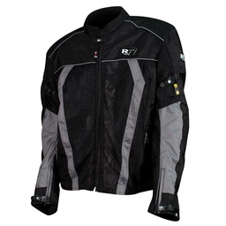 [7302-1301] CHAMARRA DEPORTIVA R7 RACING L GRIS R7-301 TEXTIL VENTILADO