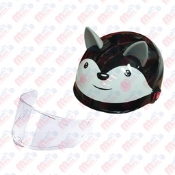 [495CC-CAS-NGO] CASCO NIÑO OREJITAS NEGRO/MATE