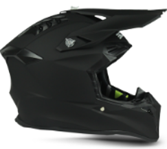 [EG-15.7.4.M] CASCO CROSS WILD  NEGRO SOLIDO MATE   L