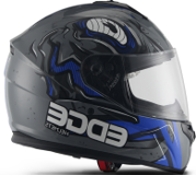 [EG-09.12.1.04 ST] CASCO INTEGRAL SWIFT  DOT Y ECE  GRIS/AZUL BRILLANTE  XL