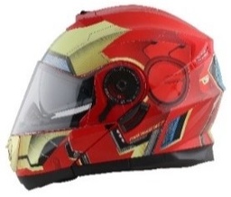 [M-16.I1.3] CASCO EDGE / MARVEL IRON MAN RED GOLD BRILLANTE   L