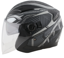 [M-34BP4.3] CASCO EDGE / MARVEL  BLACK PANTHER MATE       L
