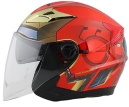 [M-34I1.4] CASCO EDGE / MARVEL  IRON MAN RED GOLD BRILLANTE  XL
