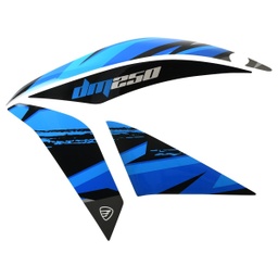 [F13020358] JGO ETIQUETAS CUBIERTA TANQUE IZQ DM250