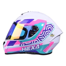 [EG-85.458.3.LS] CASCO INTEGRAL FRANKIE HEXA ROSA     L