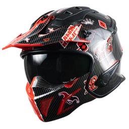 [7502305897598] DC CASCO ROCK-O HARLEY QUINN ROJO L