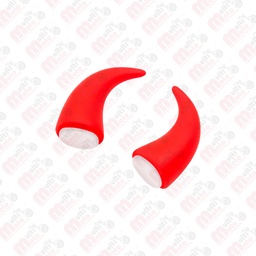 [MZ-1026-R] Cuernito corto para casco rojo