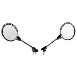 [F10010334] JUEGO ESPEJOS CROMADOS CON ISOTIPO, VITALIA 150