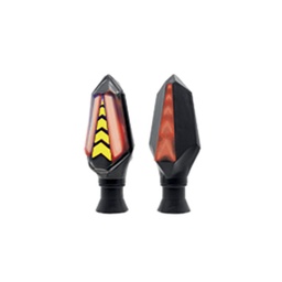  DIRECCIONAL LED SECUENCIAL BI-COLOR TIPO FLECHA UNIVERSAL (AMARILLO-ROJO)