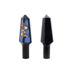  DIRECCIONAL LED MINI TIPO RAYO SECUENCIAL UNIVERSAL (AMARILLO-AZUL)