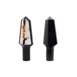  DIRECCIONAL LED MINI TIPO RAYO SECUENCIAL UNIVERSAL (AMARILLO-BLANCO)