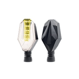  DIRECCIONAL LED SECUENCIAL TIPO CAPARAZON UNIVERSAL (AMARILLO-BLANCO)