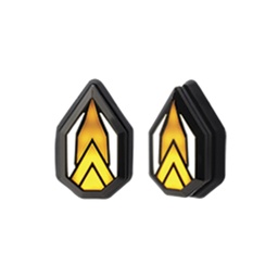 [RS-DIR-0028Y-W] DIRECCIONAL LED SECUENCIAL TIPO DOBLE FLECHA UNIVERSAL (AMARILLO-BLANCO)